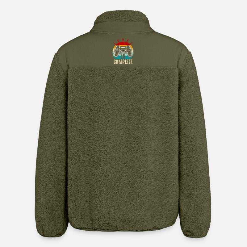 Manette complète Rétro Niveau 10 - Veste sherpa unisexe coupe décontractée Stanley/Stella - kaki