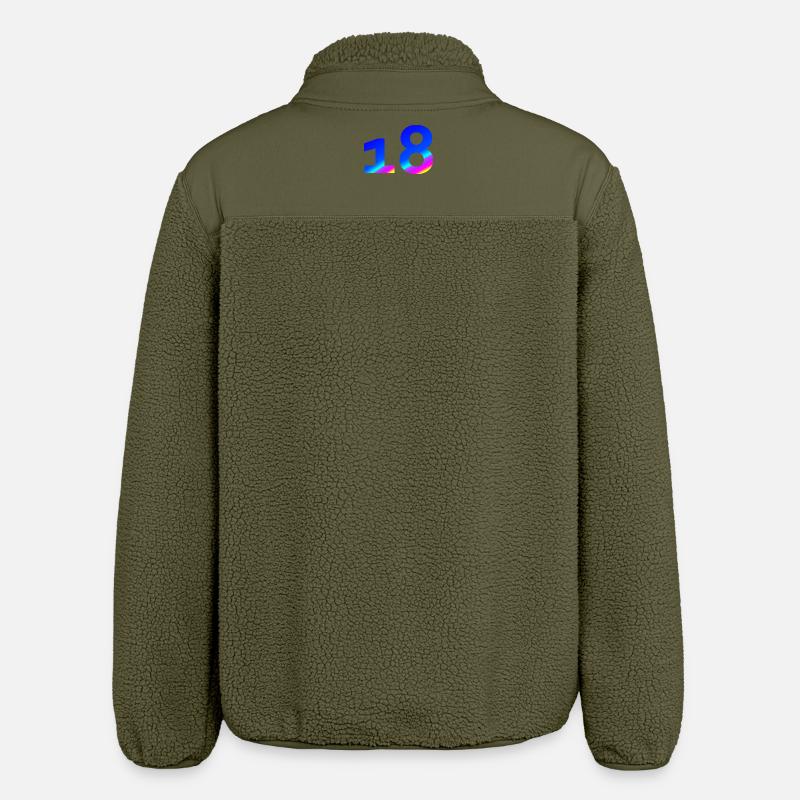 verschenken, 18 blauton mit Farbverlauf - Relaxed Fit Unisex Sherpajacke von Stanley/Stella - Khaki