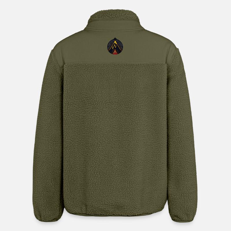 Vulkan logo - Relaxed Fit Unisex Sherpajacke von Stanley/Stella - Khaki