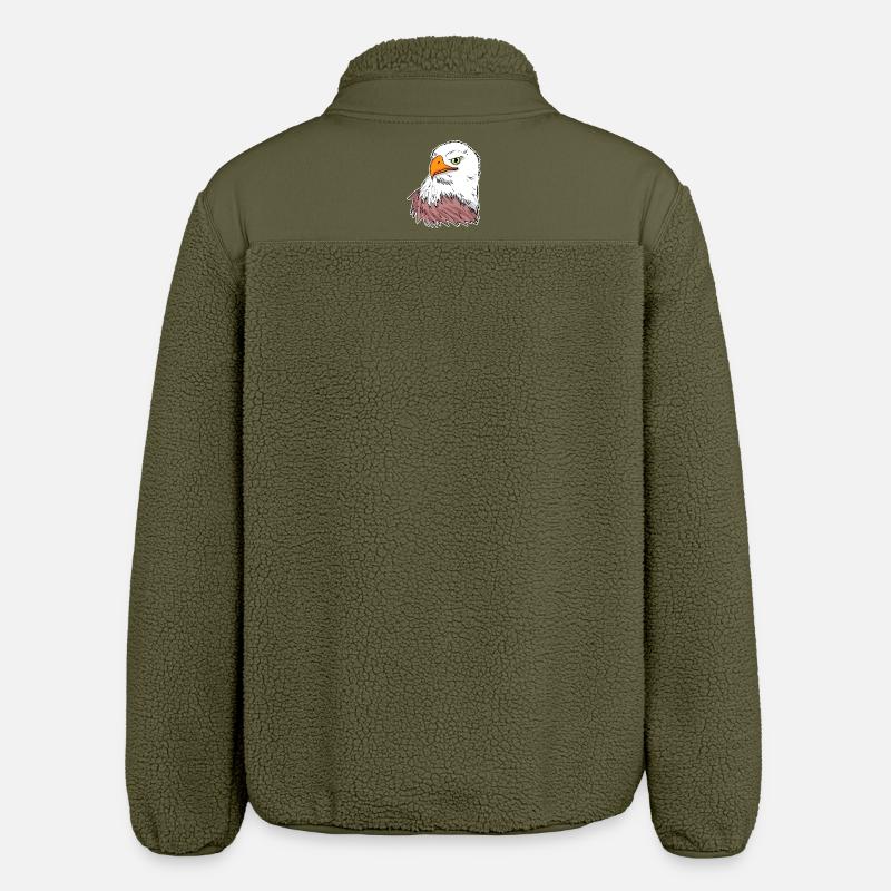 Eagle Bird - Relaxed Fit Unisex Sherpa Jacket by Stanley/Stella - khaki