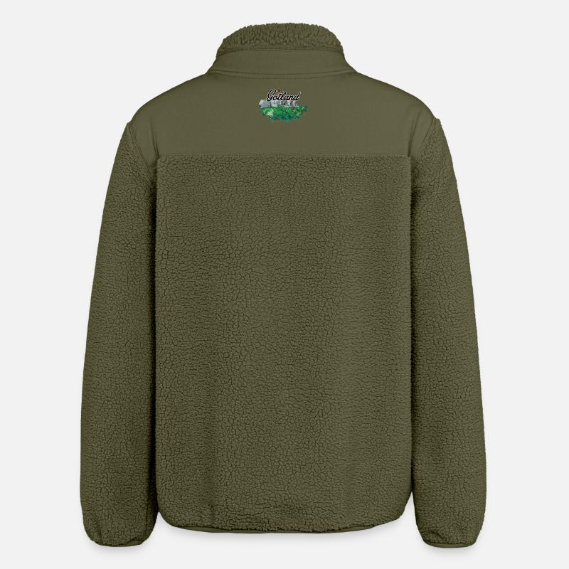 Das ist Gotland - Der Ringwall - Relaxed Fit Unisex Sherpajacke von Stanley/Stella - Khaki