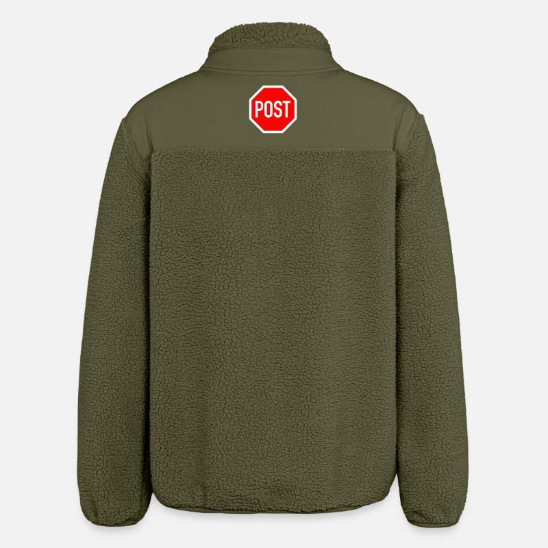 Post or stop? - Relaxed Fit Unisex Sherpa Jacket by Stanley/Stella - khaki