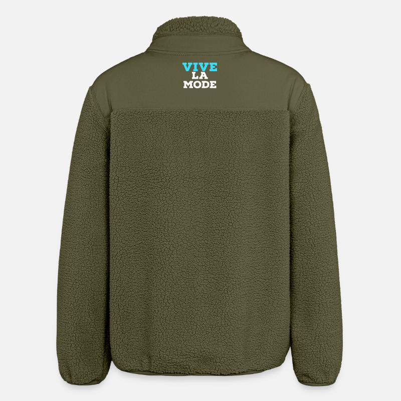 vive la mode - Veste sherpa unisexe coupe décontractée Stanley/Stella - kaki