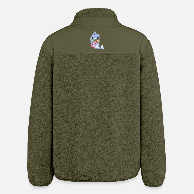 Bébé dauphin - Veste sherpa unisexe coupe décontractée Stanley/Stella - kaki