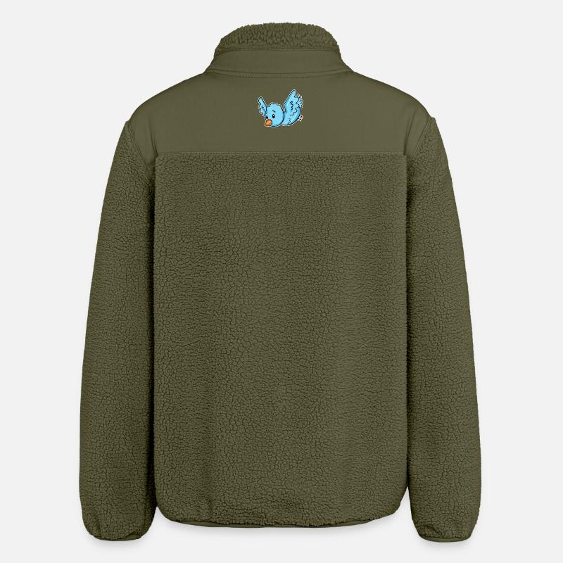 Ein blauer Vogel - Relaxed Fit Unisex Sherpajacke von Stanley/Stella - Khaki