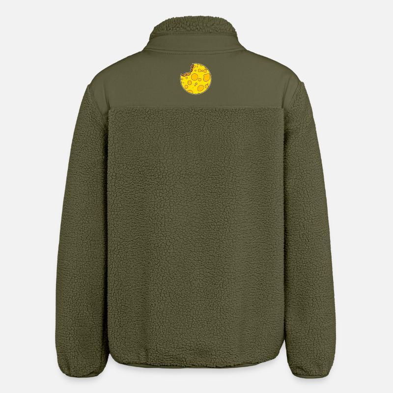 Circle Cheese Round - Relaxed Fit Unisex Sherpa Jacket by Stanley/Stella - khaki