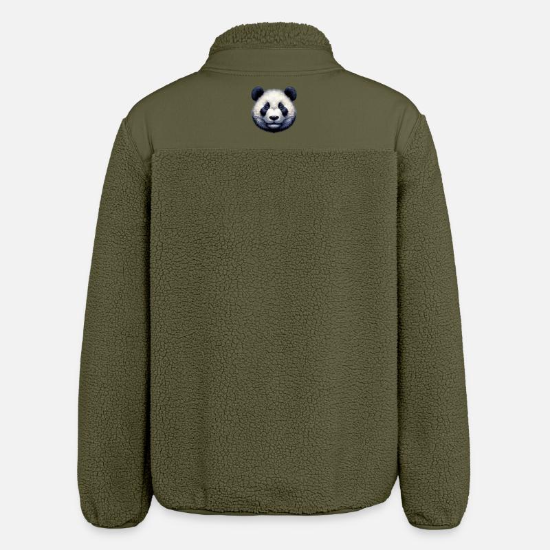 Panda - Relaxed Fit Unisex Sherpajacke von Stanley/Stella - Khaki