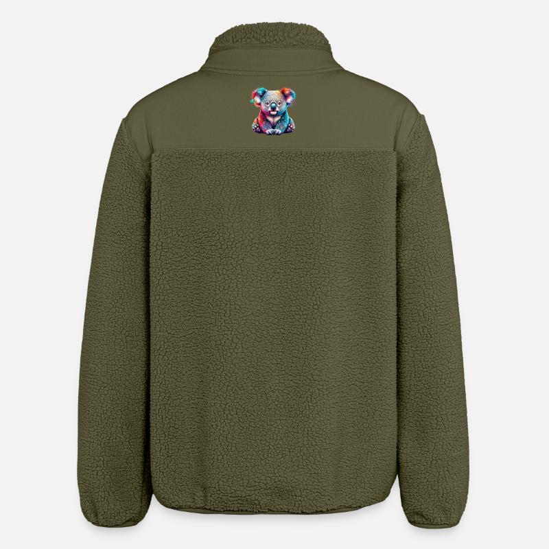 Koala - Veste sherpa unisexe coupe décontractée Stanley/Stella - kaki