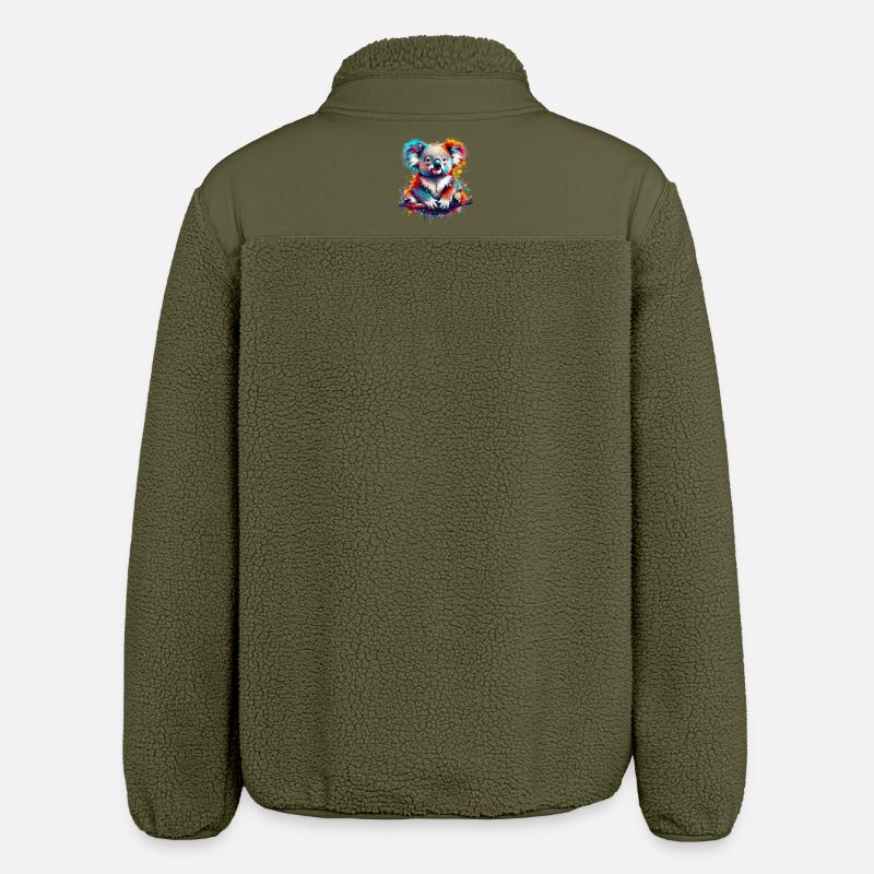 Koala - Veste sherpa unisexe coupe décontractée Stanley/Stella - kaki