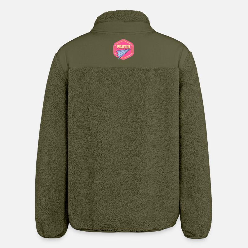 LUFTFAHRT PILOTIN - PAPIERFLIEGER - Relaxed Fit Unisex Sherpajacke von Stanley/Stella - Khaki