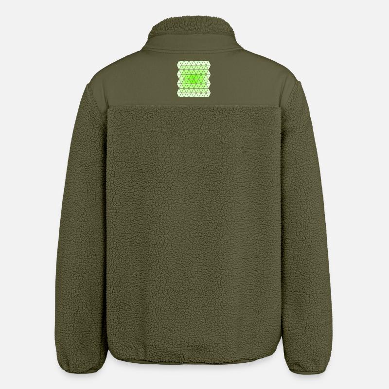 Motif Dégradé de Vert - Veste sherpa unisexe coupe décontractée Stanley/Stella - kaki