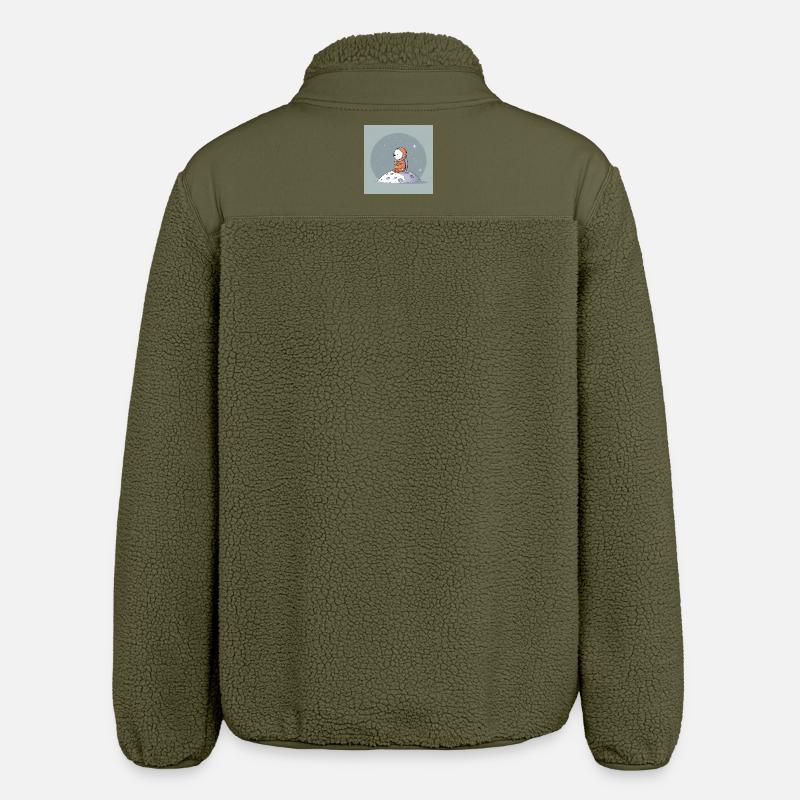 Illustration d’astronaute snob de l’espace - Veste sherpa unisexe coupe décontractée Stanley/Stella - kaki