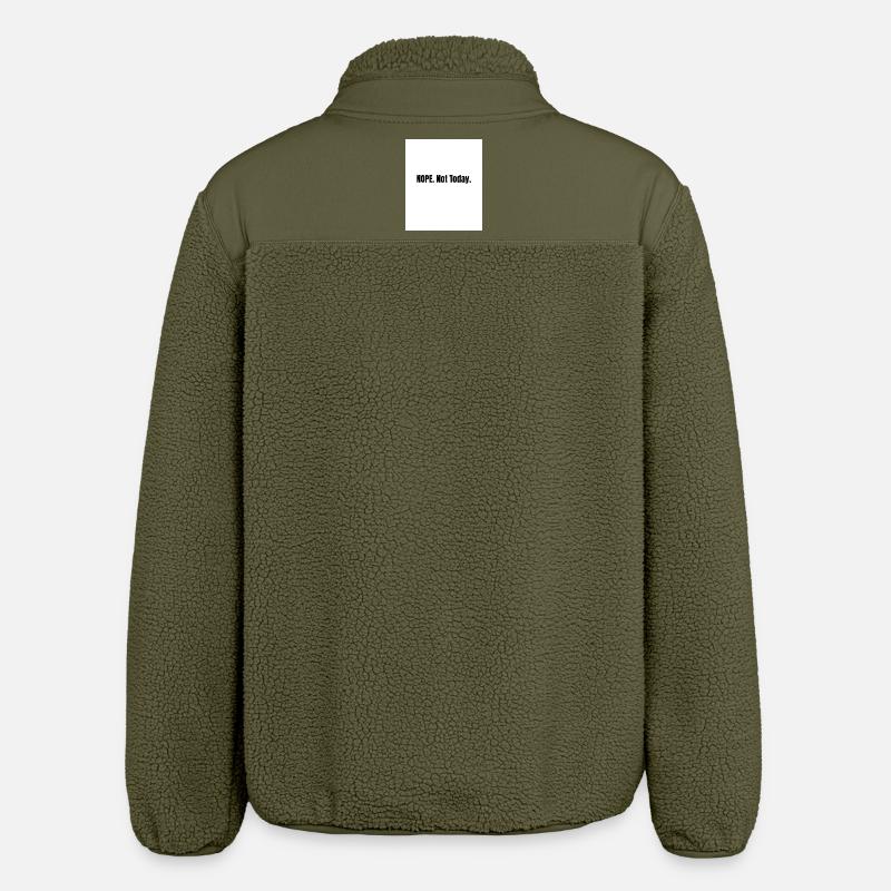 Nope. Not Today – Lazy Mood Statement - Veste sherpa unisexe coupe décontractée Stanley/Stella - kaki