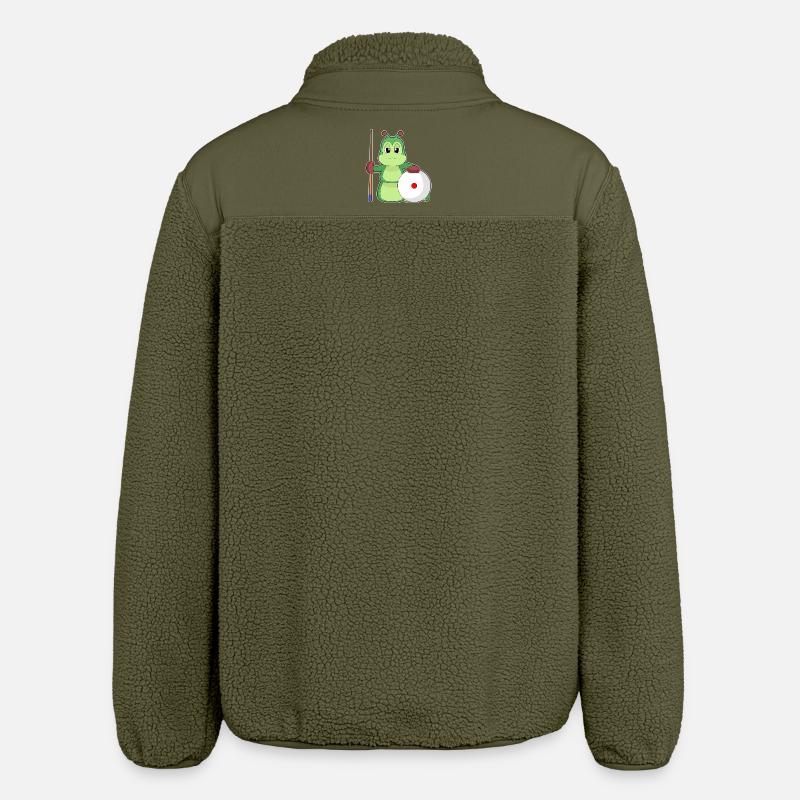 Raupe Billiard Queue - Relaxed Fit Unisex Sherpajacke von Stanley/Stella - Khaki