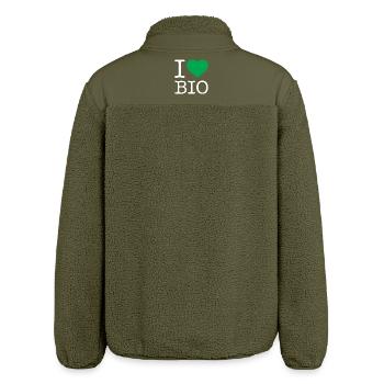 I love organic - Relaxed Fit Unisex Sherpa Jacket by Stanley/Stella - khaki - Back