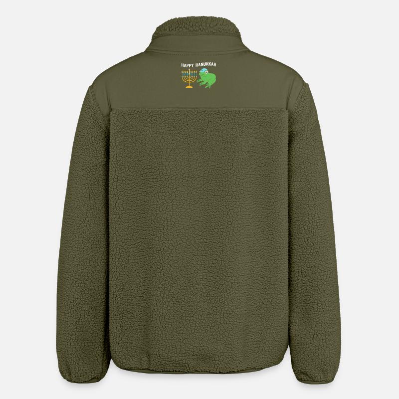 Hanoukka Hanoukka Hanoukka Grenouille - Veste sherpa unisexe coupe décontractée Stanley/Stella - kaki