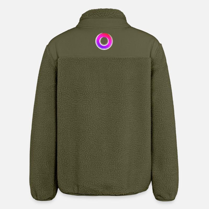 Gradient Ring Sparkle - Relaxed Fit Unisex Sherpa Jacket by Stanley/Stella - khaki