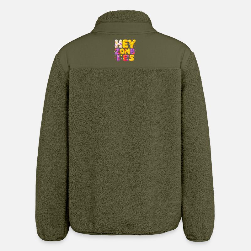 Halloween & Zombie Design Cool Fun - Relaxed Fit Unisex Sherpa Jacket by Stanley/Stella - khaki