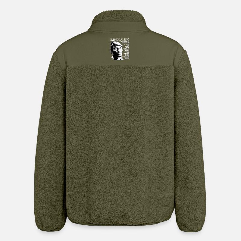 Thomas Sankara : l’impérialisme - Veste sherpa unisexe coupe décontractée Stanley/Stella - kaki