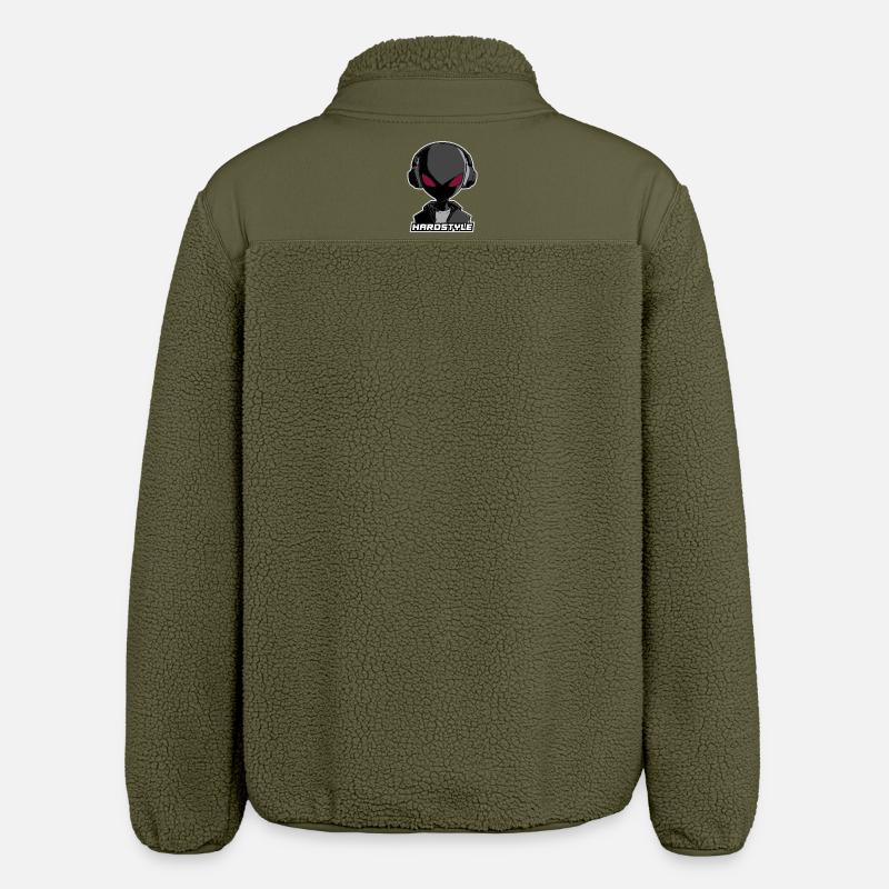 Hardstyle Alien – Conception musicale au casque - Veste sherpa unisexe coupe décontractée Stanley/Stella - kaki