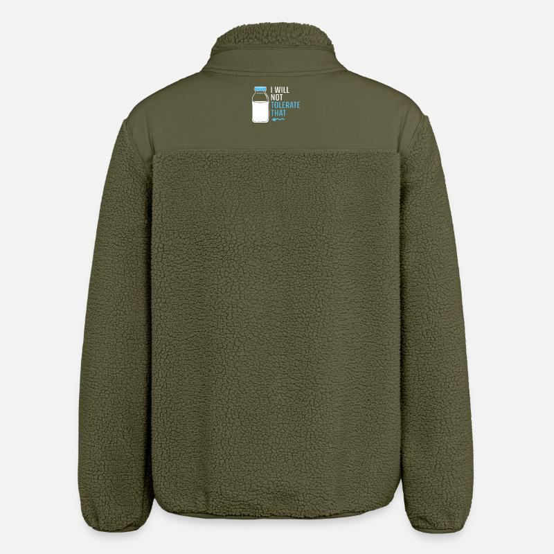 Flatulence au lactose au lait - Veste sherpa unisexe coupe décontractée Stanley/Stella - kaki