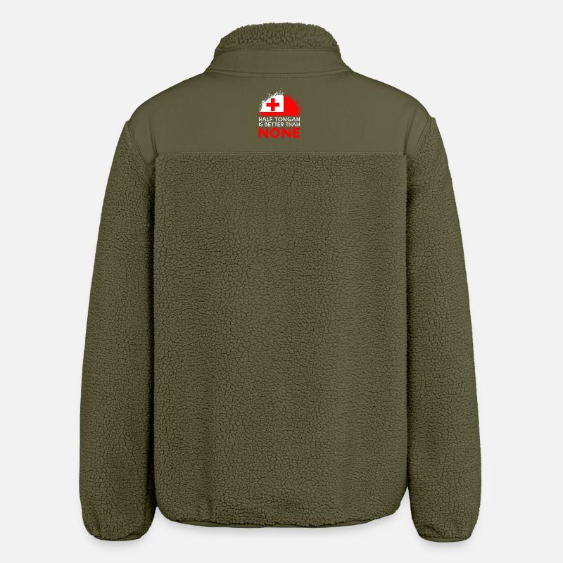 Tonga Tonga Tonga Rugby Tonga - Relaxed Fit Unisex Sherpajacke von Stanley/Stella - Khaki