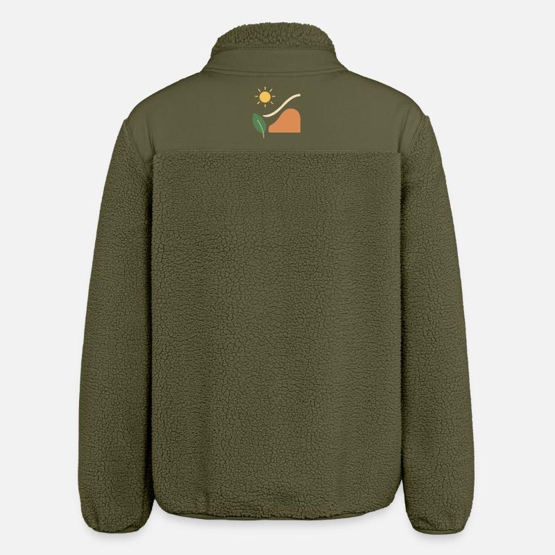 Stylized abstract nature - Relaxed Fit Unisex Sherpa Jacket by Stanley/Stella - khaki