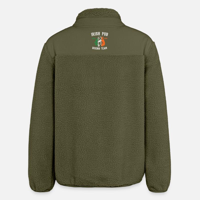 Irisches Pub-Boxteam - Relaxed Fit Unisex Sherpajacke von Stanley/Stella - Khaki