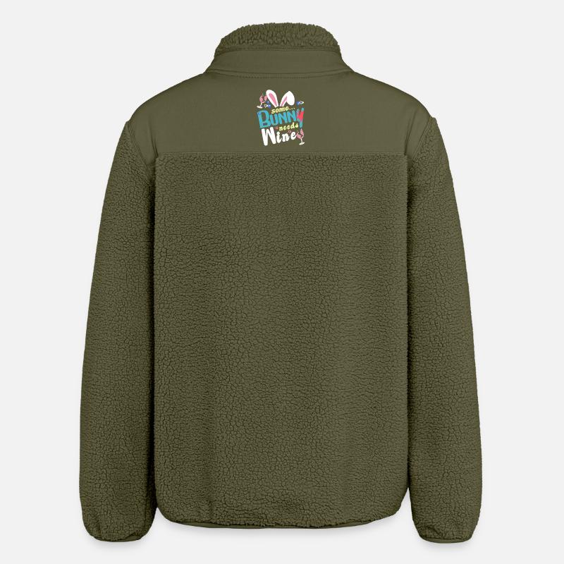 Some rabbit needs some wine - Relaxed Fit Unisex Sherpa Jacket by Stanley/Stella - khaki