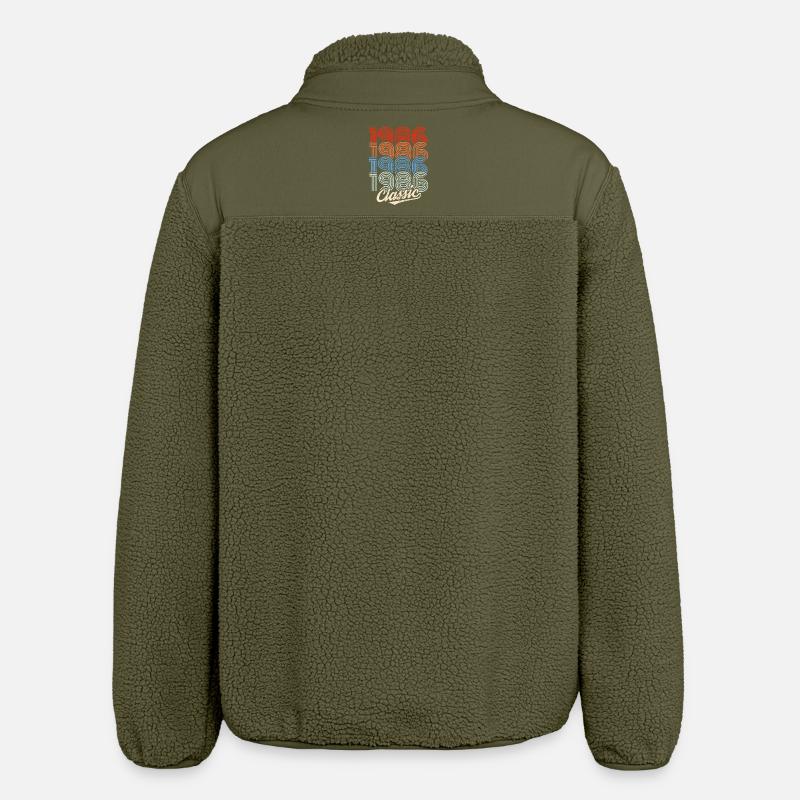 Néon rétro classique de 1986 - Veste sherpa unisexe coupe décontractée Stanley/Stella - kaki