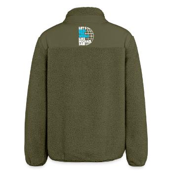 Heal The World - Relaxed Fit Unisex Sherpa Jacket by Stanley/Stella - khaki - Back