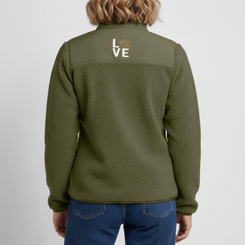 King Python Snakes LOVE Terrarium Python Relaxed Fit Unisex Sherpa Jacket by Stanley/Stella