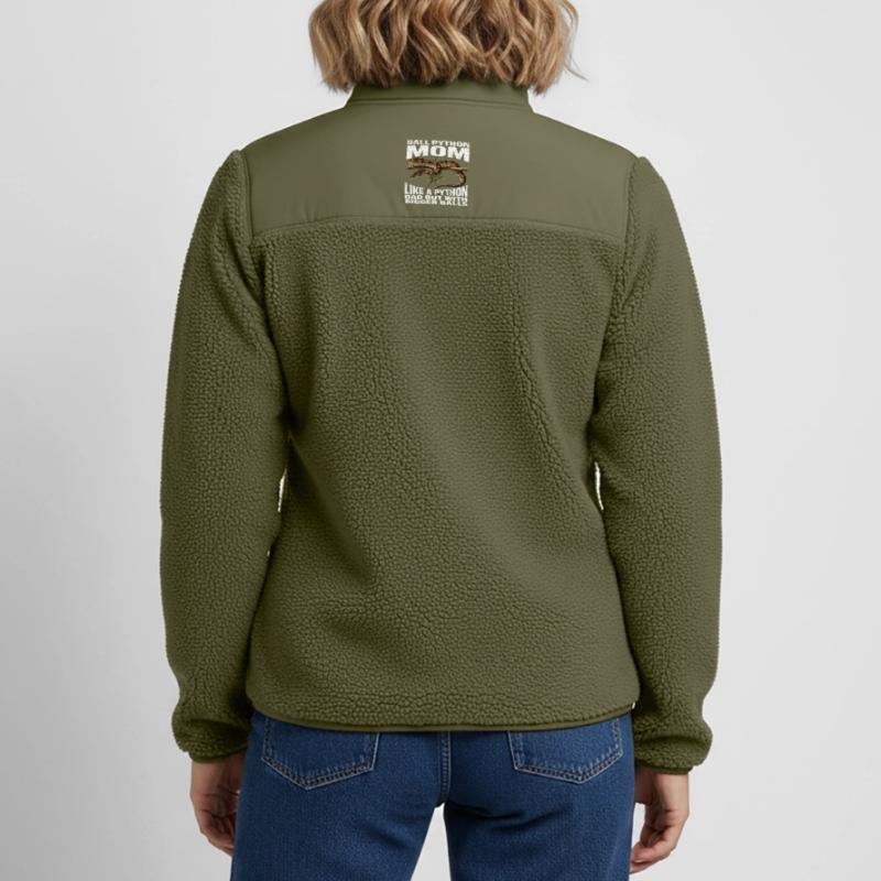 King Python Mom Mom Snakes Terrarium Python Relaxed Fit Unisex Sherpa Jacket by Stanley/Stella