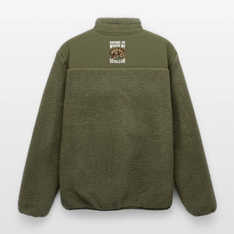 King Python Snakes Lover Terrarium Python Relaxed Fit Unisex Sherpa Jacket by Stanley/Stella