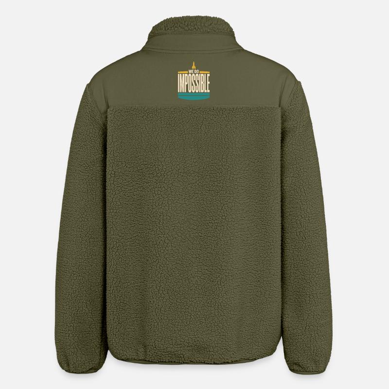 Rocket Science Rocket Scientist Aerospace - Relaxed Fit Unisex Sherpa Jacket by Stanley/Stella - khaki