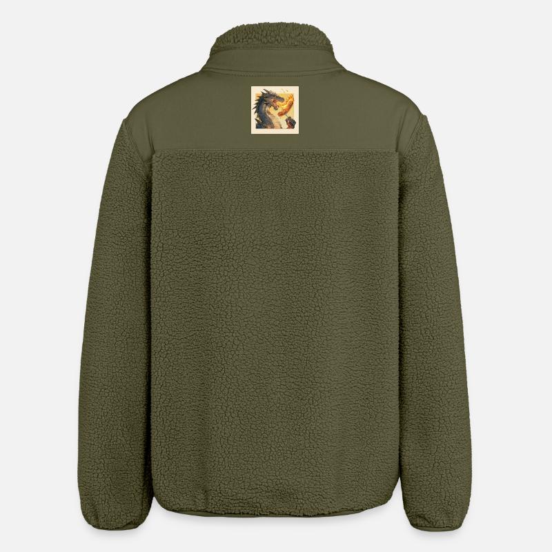 Dragegriller bratwurst - Stanley/Stella unisex sherpajakke afslappet pasform - khaki
