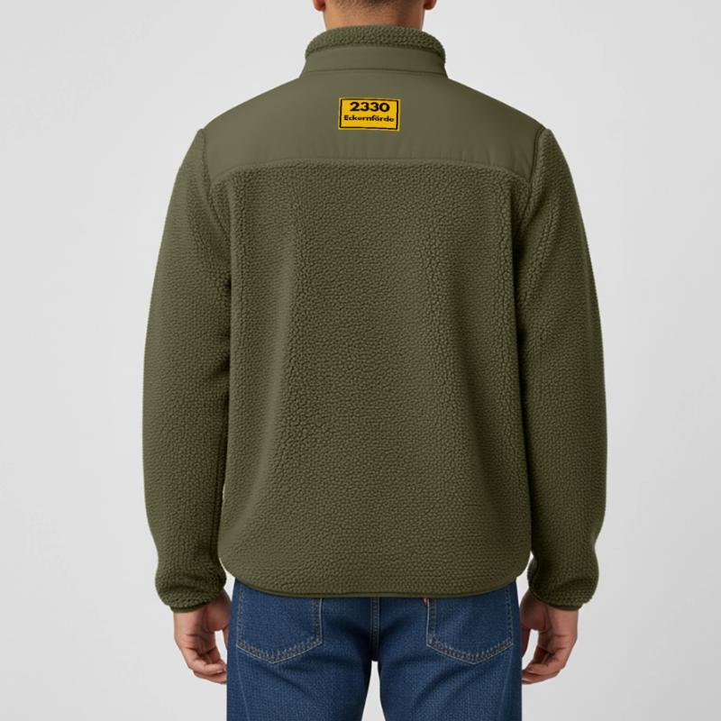 OLD POSTCODE POSTCODE RETRO 2330 ECKERNFÖRDE FJORD Relaxed Fit Unisex Sherpa Jacket by Stanley/Stella