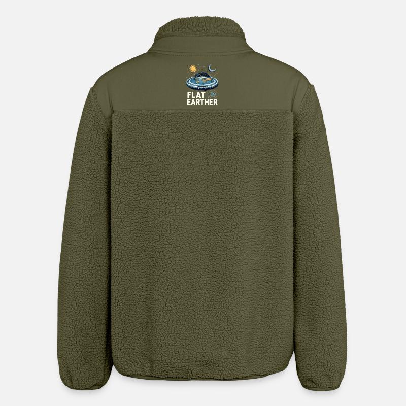 Partisans de la Terre plate - Veste sherpa unisexe coupe décontractée Stanley/Stella - kaki