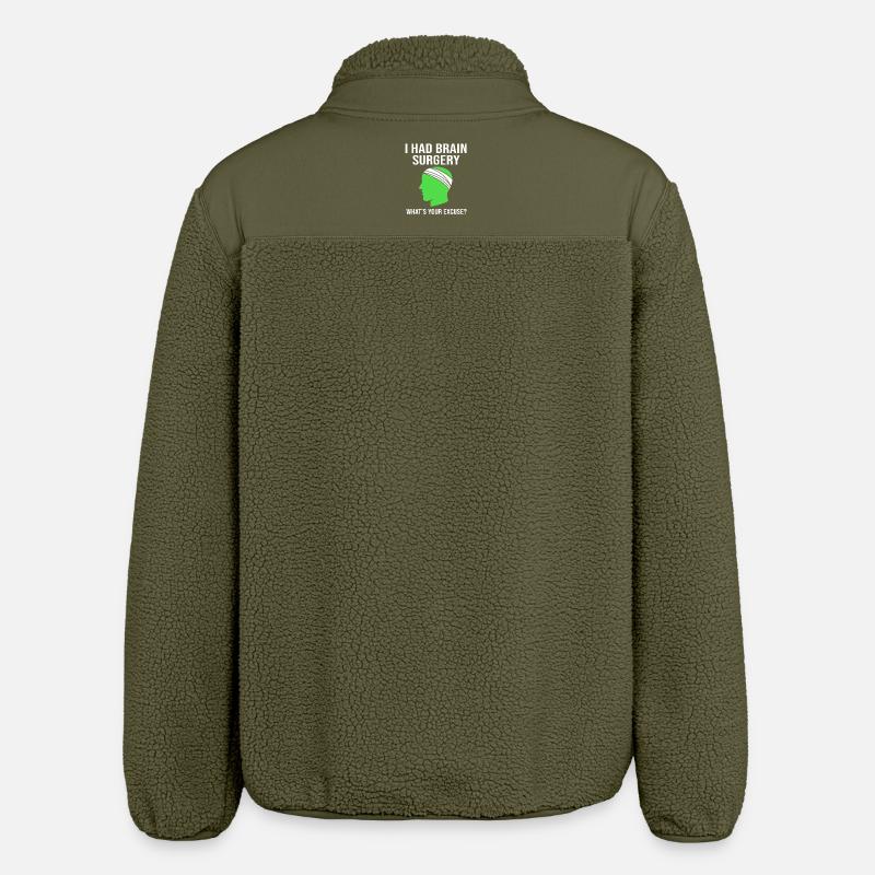 Schädel-Hirn-Trauma Schädelhirntrauma Autounfall - Relaxed Fit Unisex Sherpajacke von Stanley/Stella - Khaki