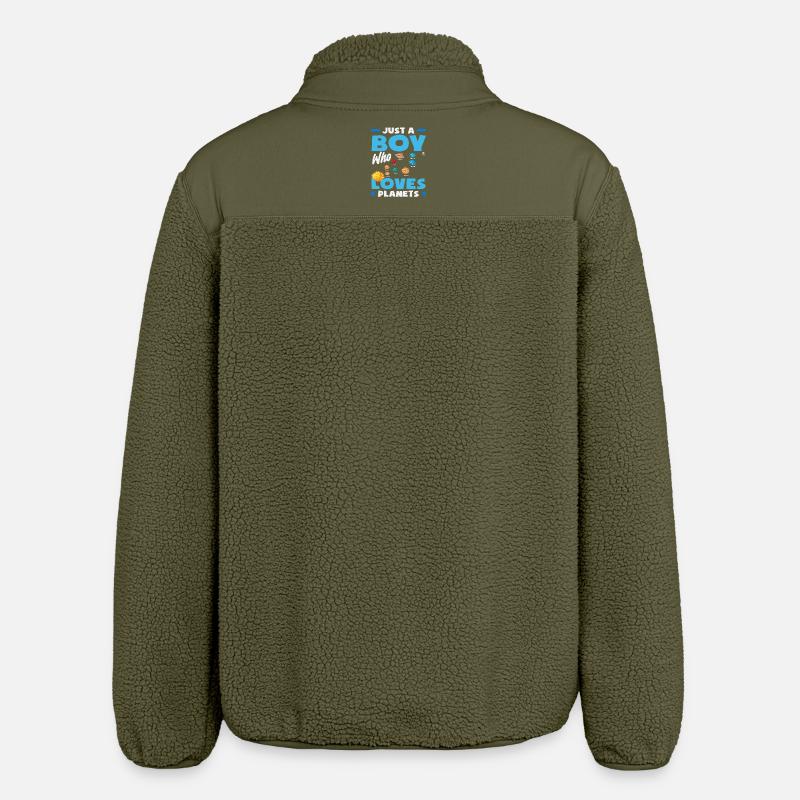 Un seul garçon qui aime les planètes L’espace - Veste sherpa unisexe coupe décontractée Stanley/Stella - kaki