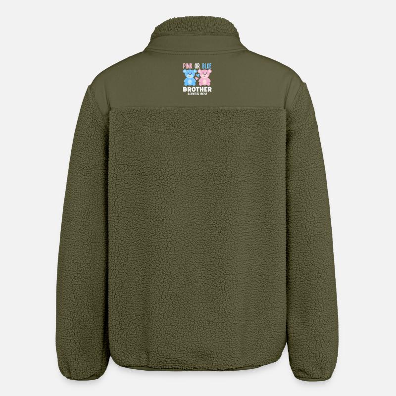 Pink Oder Blau Bruder Liebt Dich - Relaxed Fit Unisex Sherpajacke von Stanley/Stella - Khaki