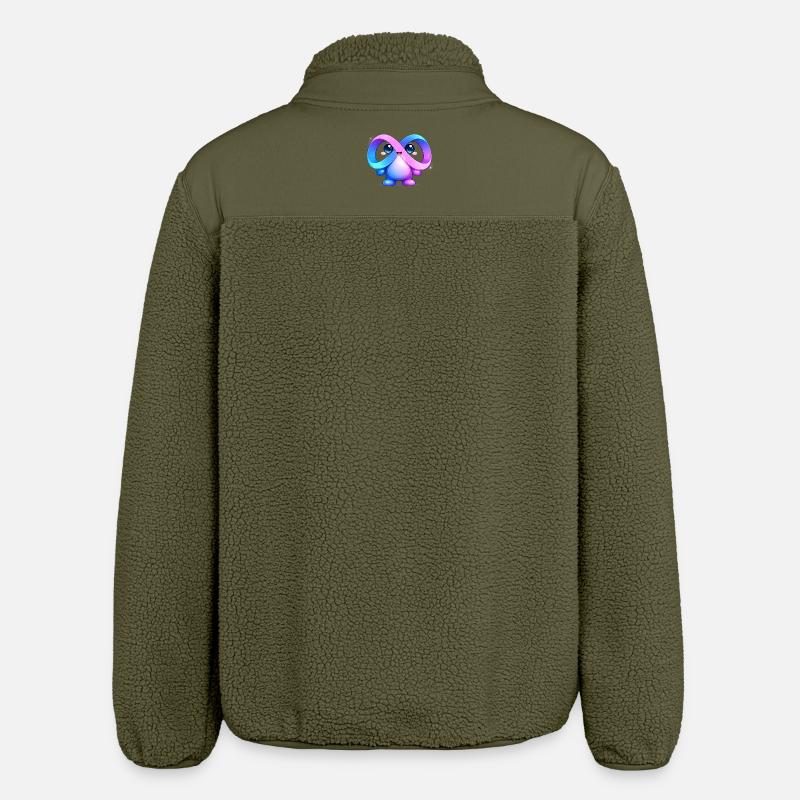 Cute Meta Infinity Mascot Sticker - Veste sherpa unisexe coupe décontractée Stanley/Stella - kaki
