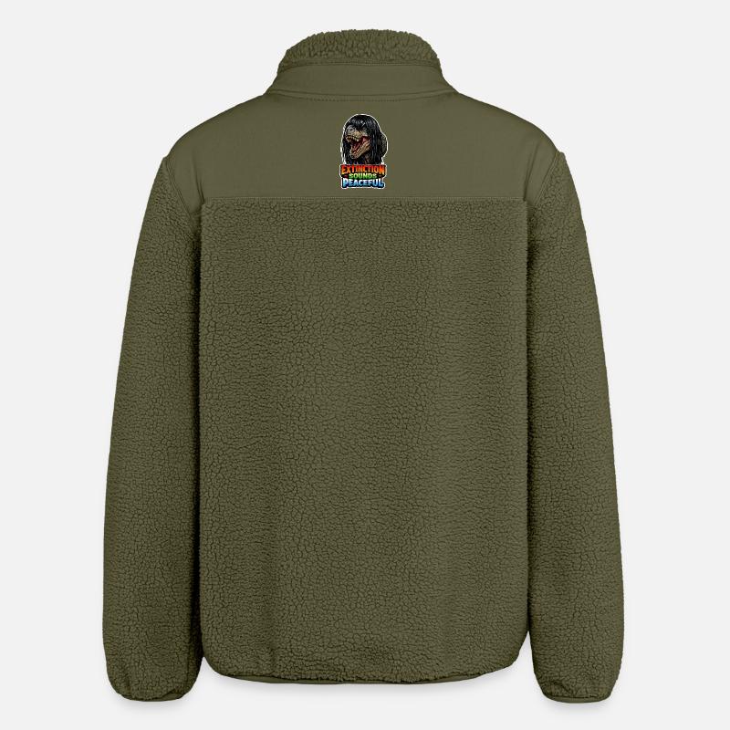 Dinosaure emo, Dino triste, Émotif - Veste sherpa unisexe coupe décontractée Stanley/Stella - kaki