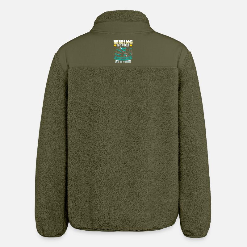 Electrician, Electronics Technician, Electrician - Relaxed Fit Unisex Sherpa Jacket by Stanley/Stella - khaki