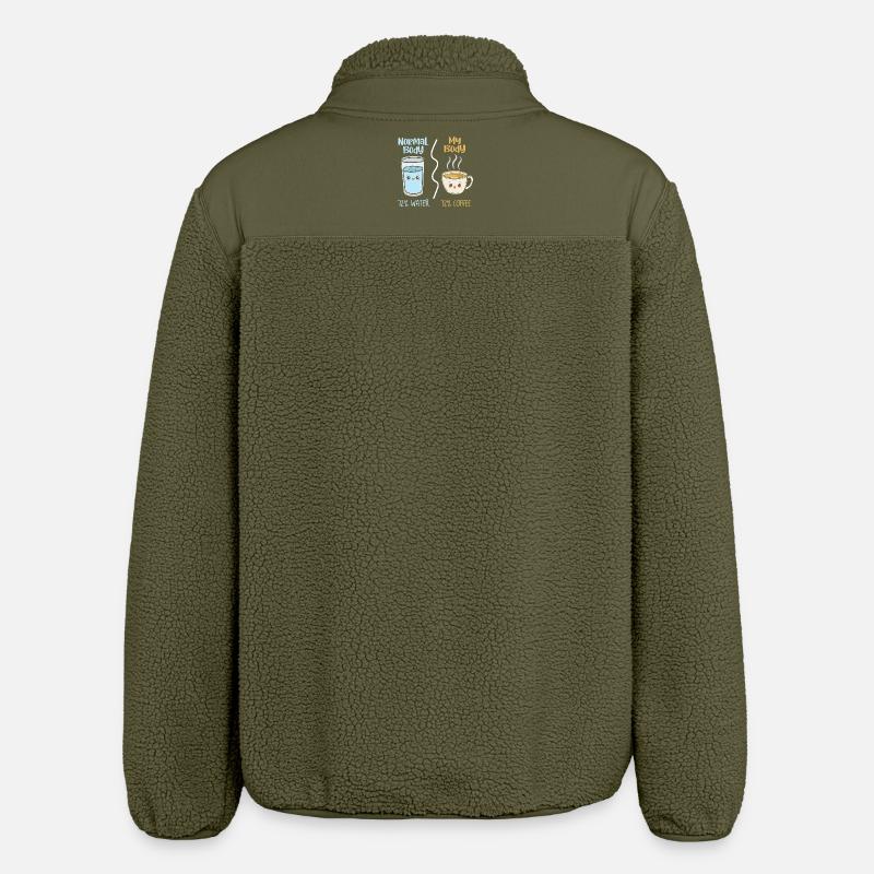 Café vs eau 72 % - Veste sherpa unisexe coupe décontractée Stanley/Stella - kaki