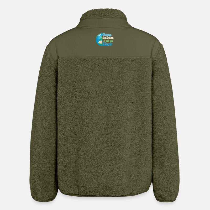 Change the system, not the climate - Relaxed Fit Unisex Sherpajacke von Stanley/Stella - Khaki