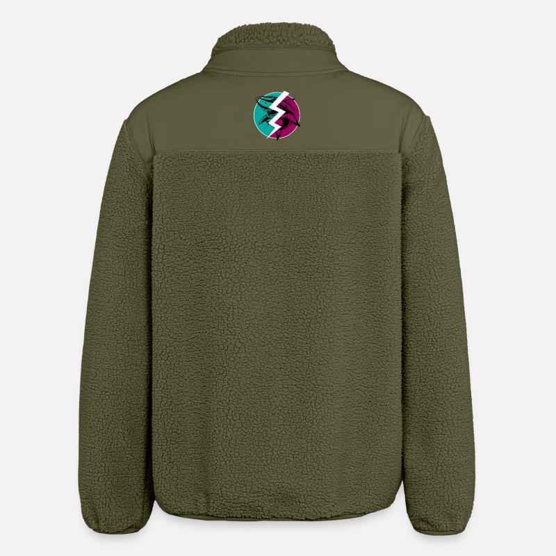 Elektrischer Split Shark - Relaxed Fit Unisex Sherpajacke von Stanley/Stella - Khaki