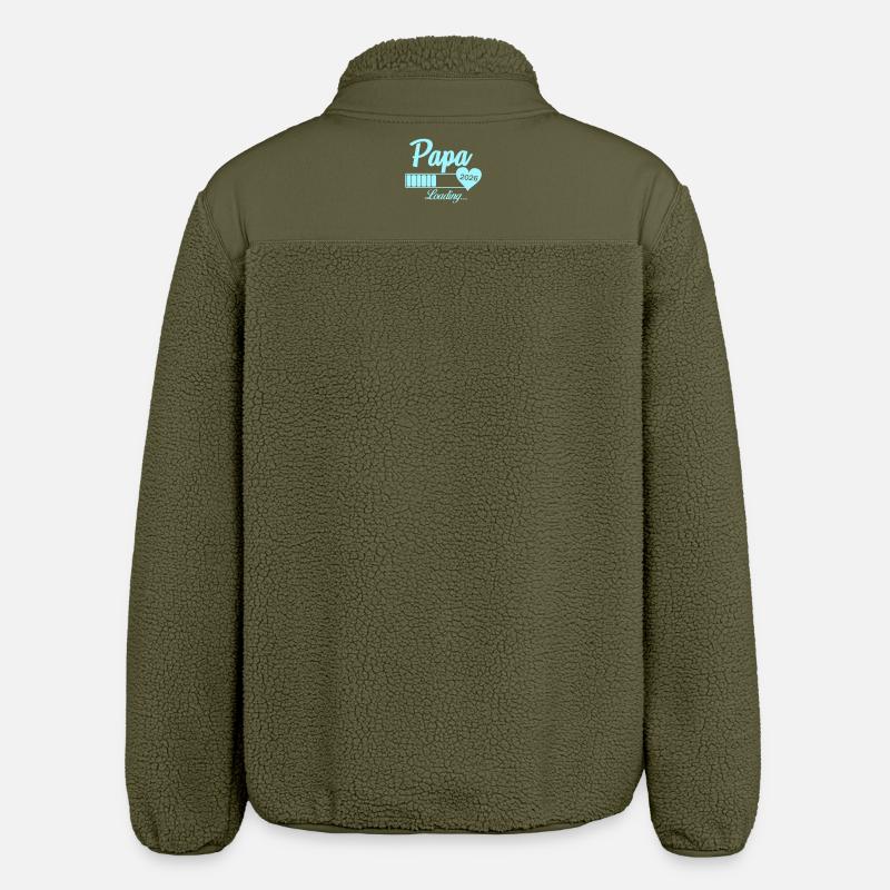 Papa Loading 2026 Heart - Relaxed Fit Unisex Sherpa Jacket by Stanley/Stella - khaki