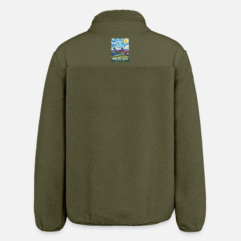Winston-Salem, North Carolina - Relaxed Fit Unisex Sherpa Jacket by Stanley/Stella - khaki