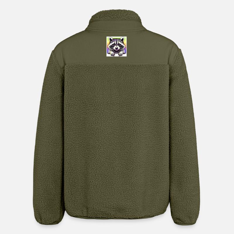 Raton laveur - Veste sherpa unisexe coupe décontractée Stanley/Stella - kaki